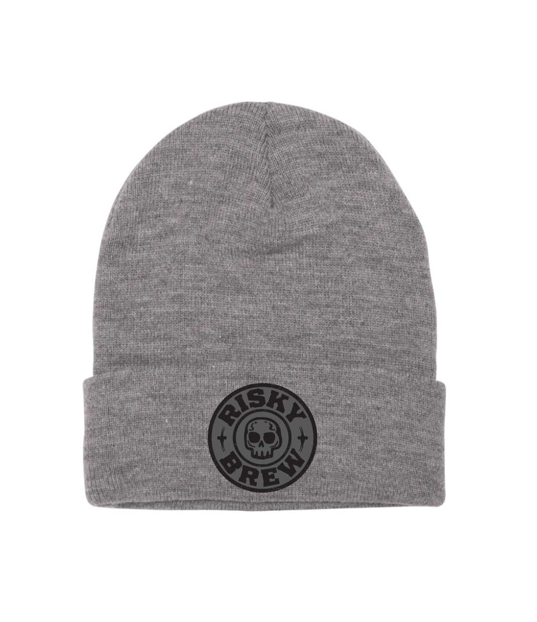 Risky Leather Patch Beanie